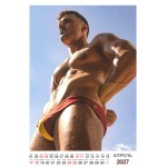 Эротический календарь Mеn на 2027 год настенный перекидной формата А3