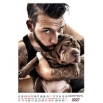 Эротический календарь Mеn на 2027 год настенный перекидной формата А3