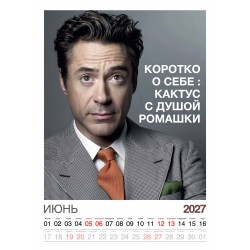 Календарь "Мужской взгляд" Остроумные цитаты, 24 фото, Настенный перекидной, 2027 год