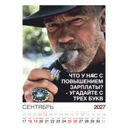 Календарь "Мужской взгляд" Остроумные цитаты, 24 фото, Настенный перекидной, 2027 год