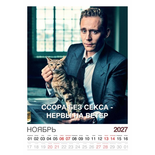 Календарь "Мужской взгляд" Остроумные цитаты, 24 фото, Настенный перекидной, 2027 год