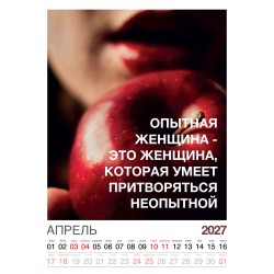 Календарь "Женский взгляд" Остроумные цитаты, 24 фото, Настенный перекидной, 2027 год